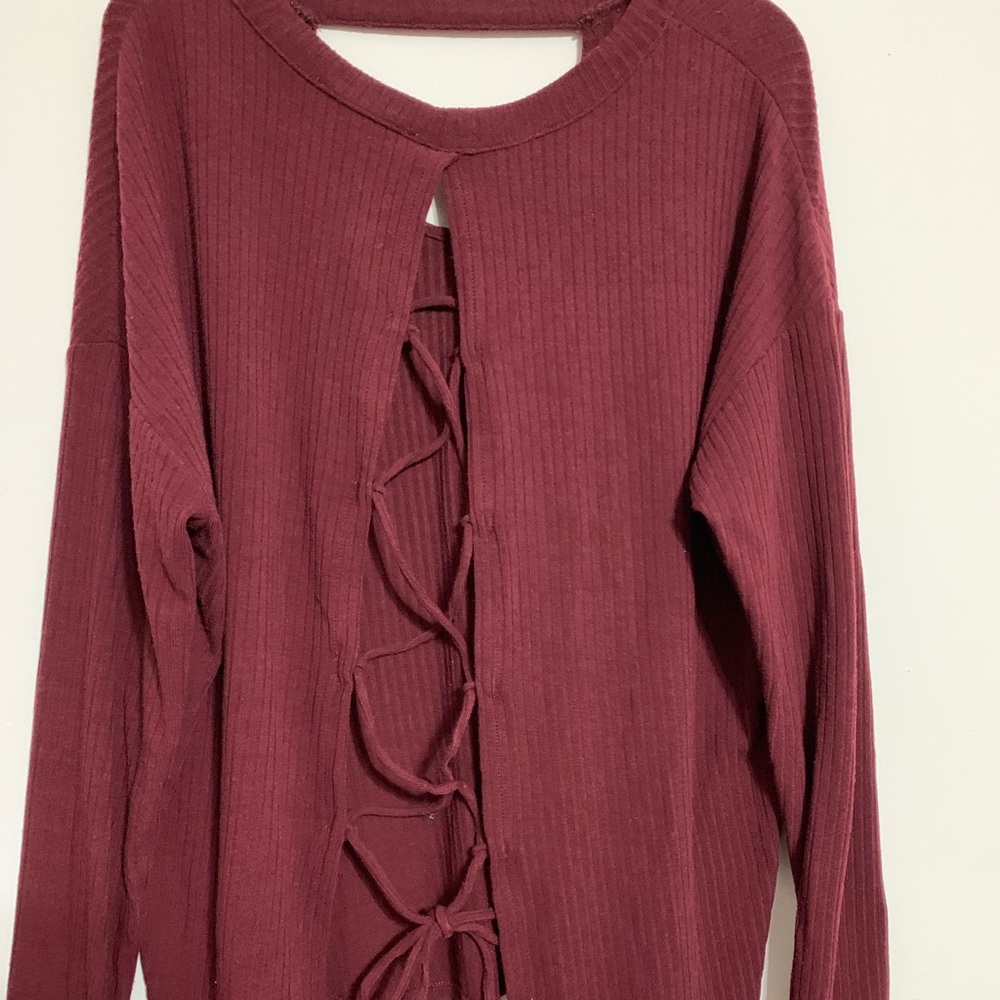 Open back sweater